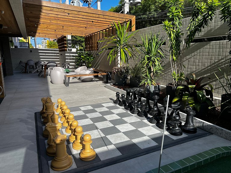 Studio Design 3 - 801 - 300m da Praia | Mandi Hosp